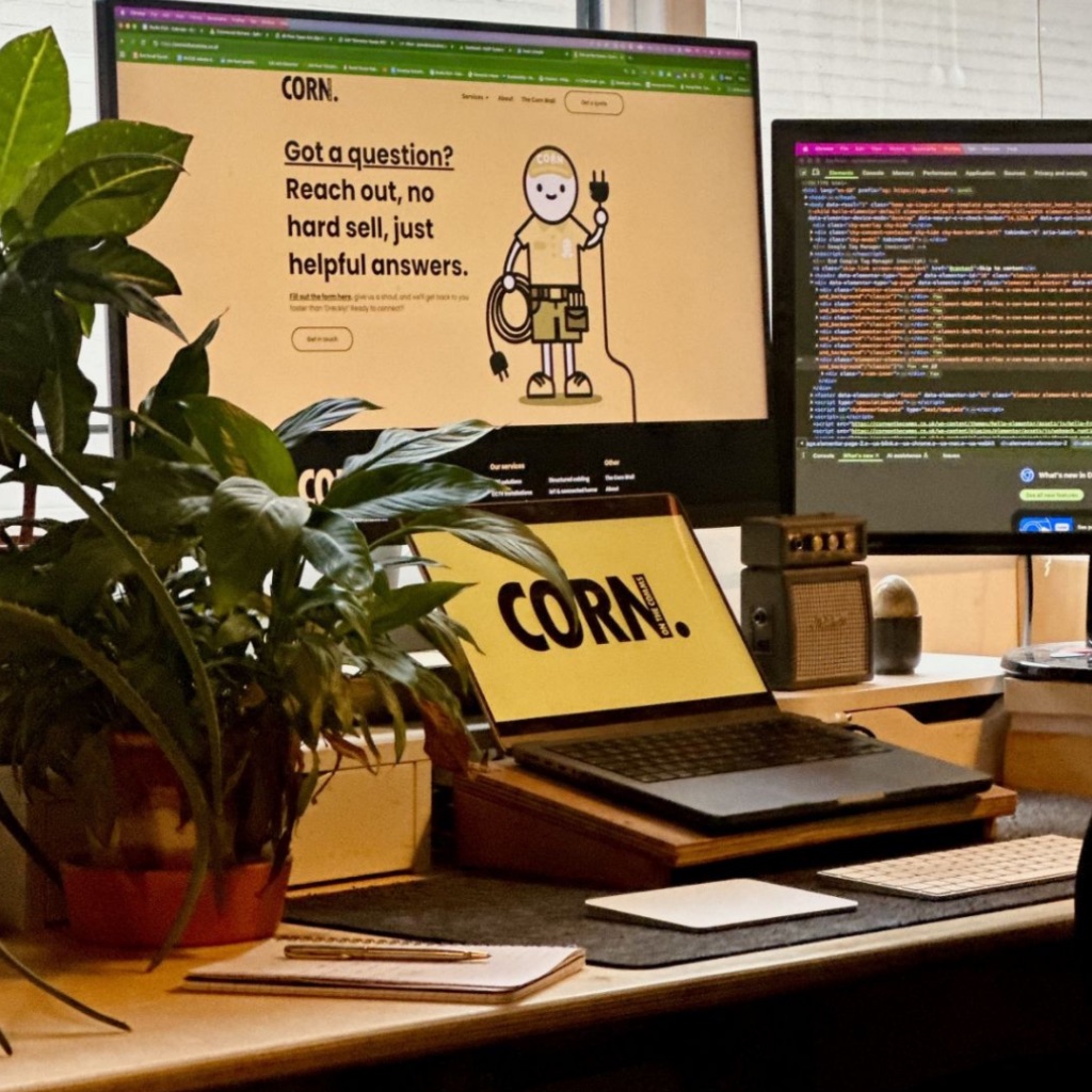 corn on the comms desk